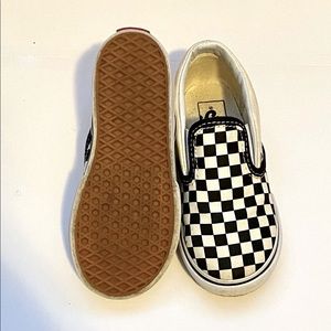 Toddler Checkered Vans Size 9C